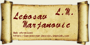Leposav Marjanović vizit kartica